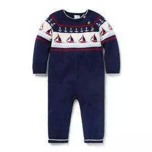 Janie and Jack Baby Sailboat Sweater One-Piece
